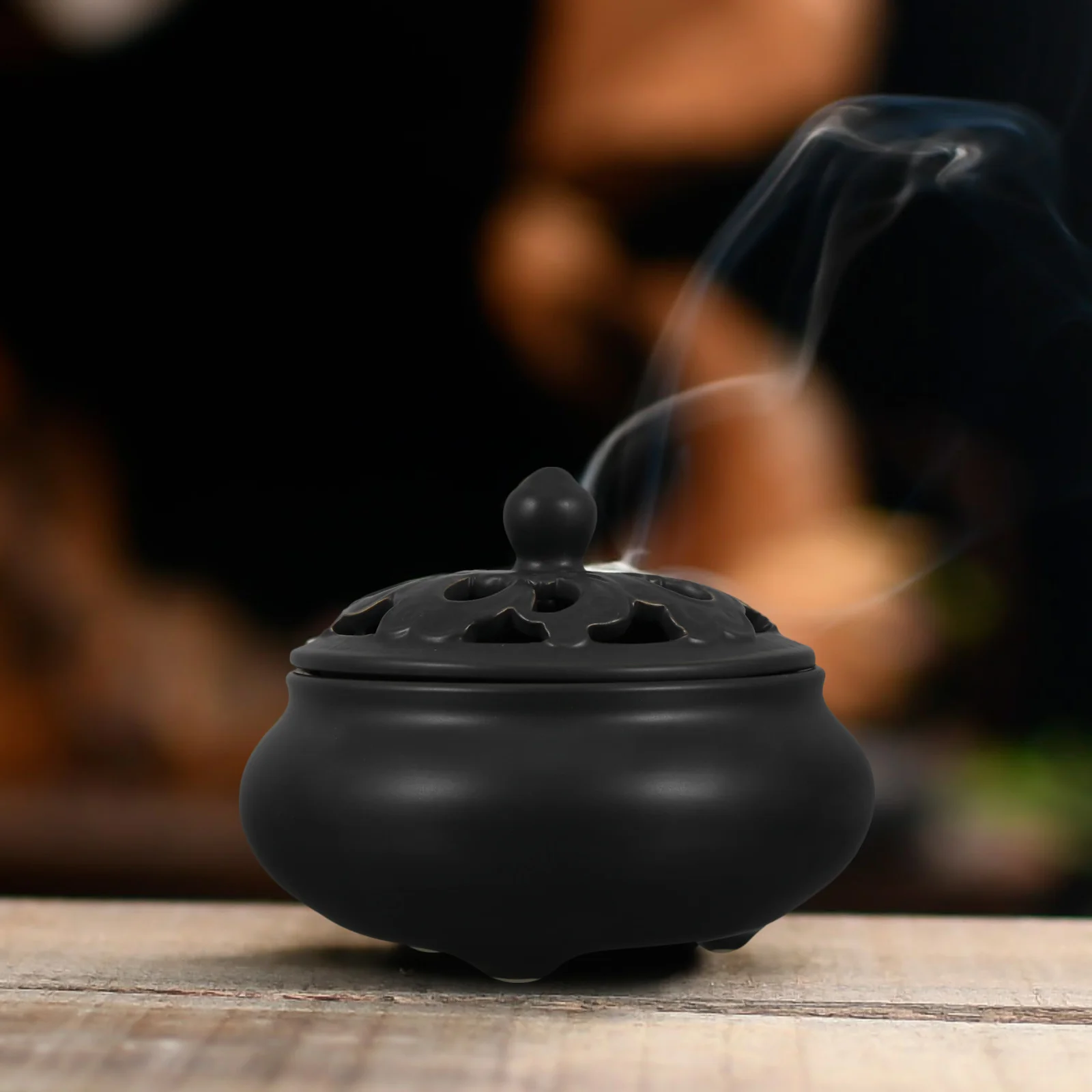 

Ceramic Incense Burner with Fine Craftsmanship Censer Holder Home Decor Relaxation Incense Burner