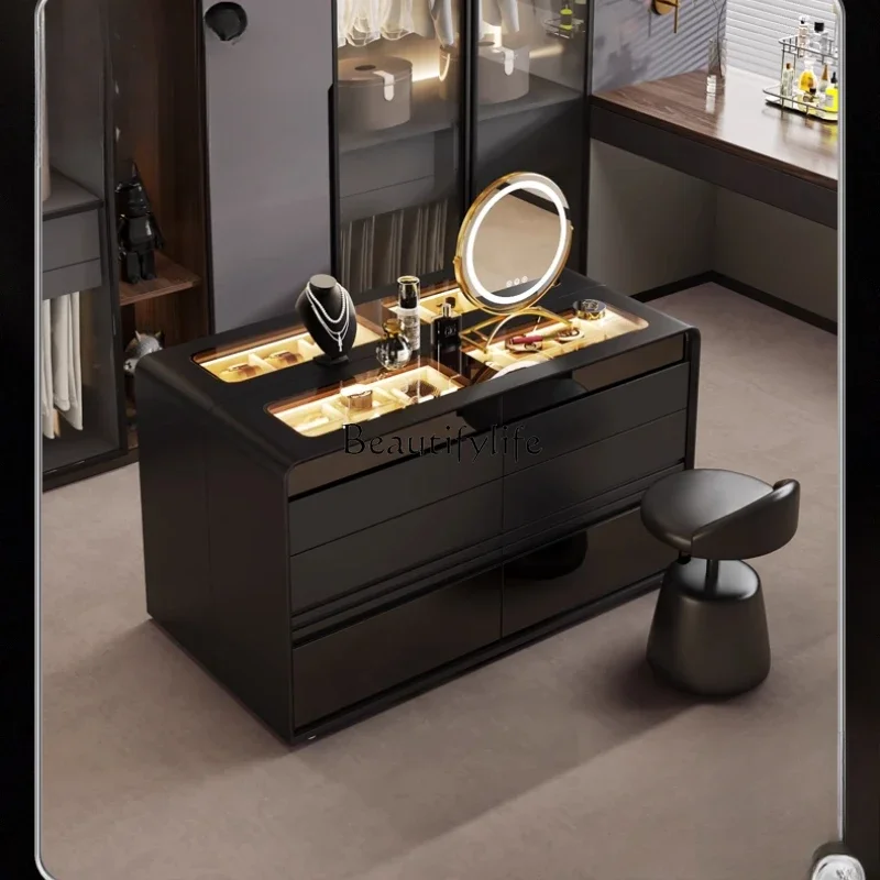

XX39Jewelry Nakajima Counter Cloakroom Bedroom Floor Display Cabinet Household Minimalist Light Luxury Double-sided Storage