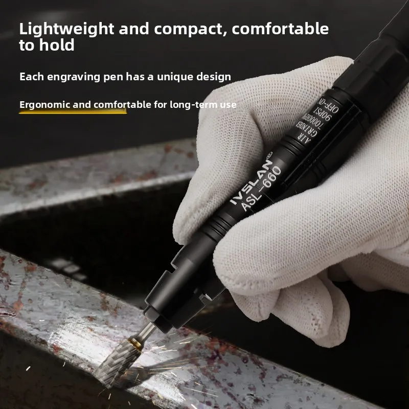 Ivslan German Imported Small Industrial-Grade High-Speed Pneumatic Mold Polishing and Grinding Machine Grinding Head Air Grinding Pen