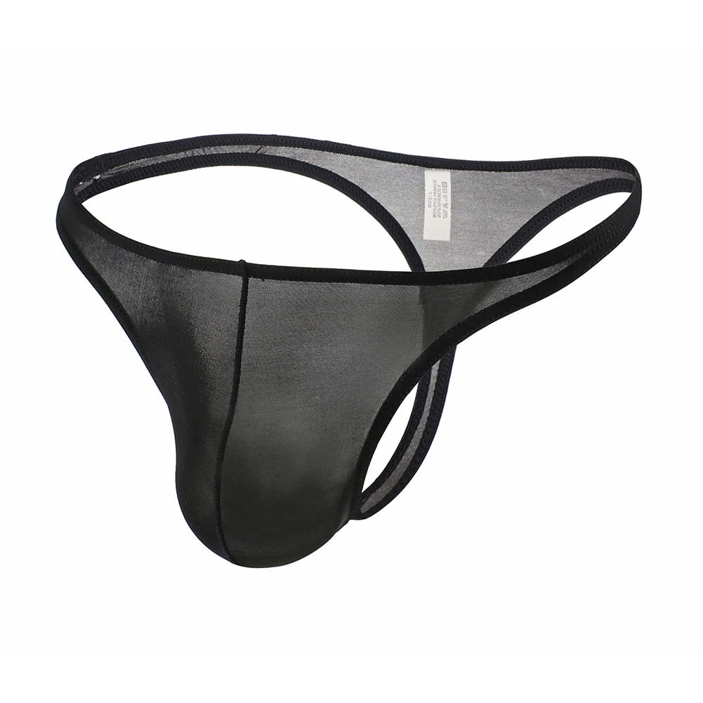 

Bulge Enhancing For Special Nights See Through Briefs Mens Underpants Solid Color T-Back Design All Seasons Comfortable Fit