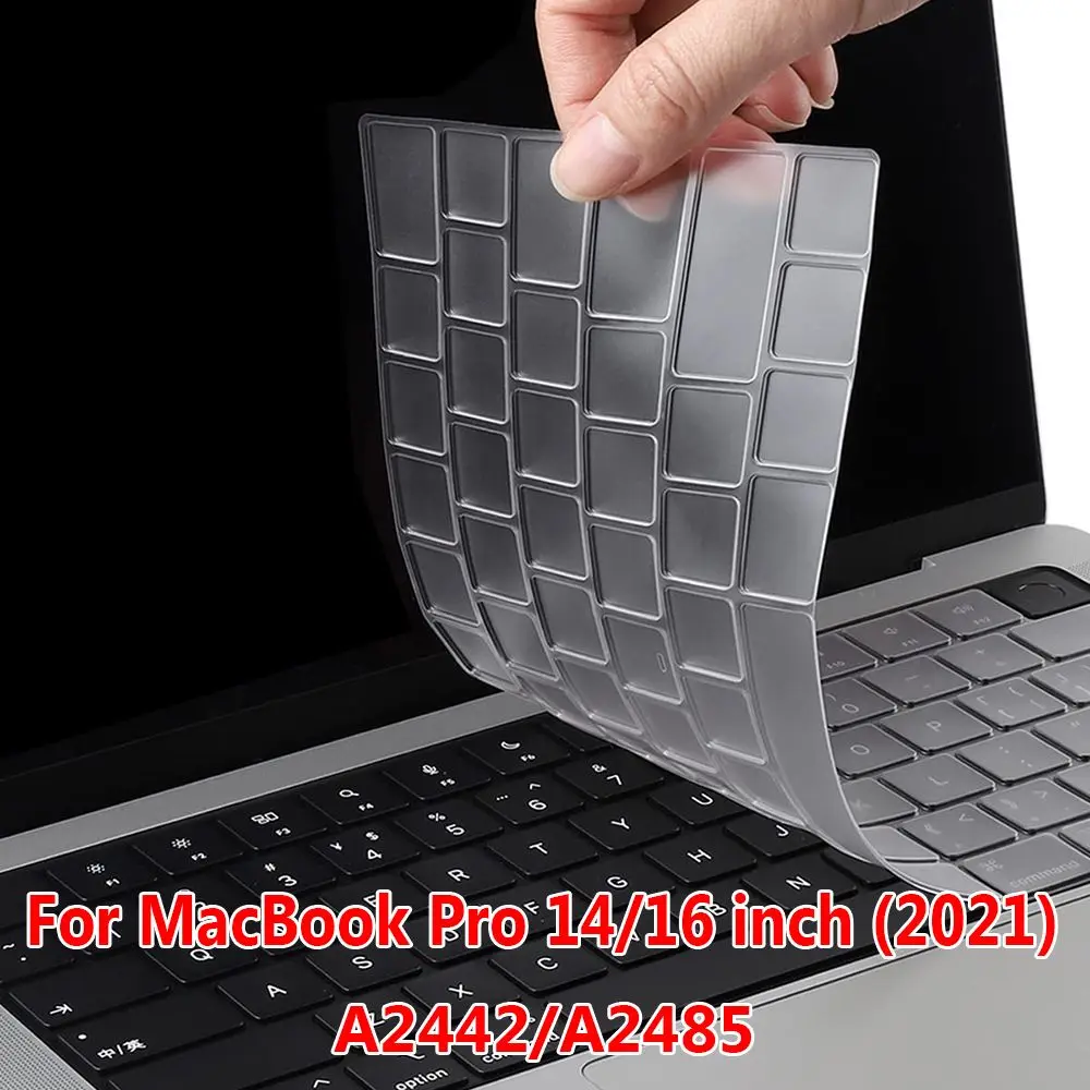 Laptop Ultra Thin Waterproof Clear Keyboard Cover Protector Film Skin TPU For MacBook Pro 14 16 inch M1 Max 2021 A2442 A2485