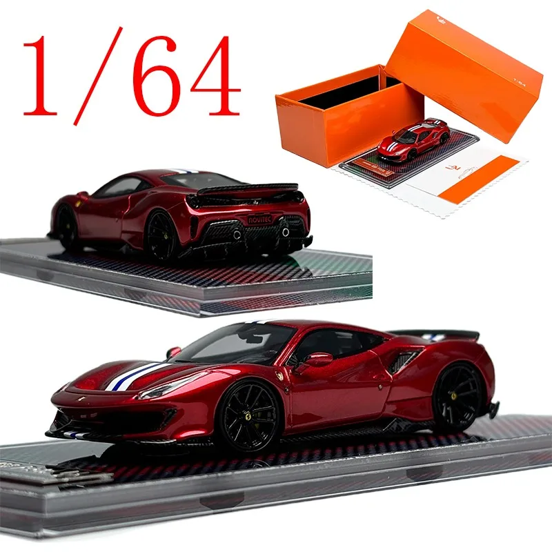 

U2 литой под давлением масштаб 1/64 Novitec, модель автомобиля из смолы Novitec 488, спортивный автомобиль Pista, игровые транспортные средства, игрушки для мальчиков, подарок, оригинальная коробка