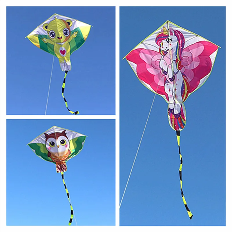 free shipping new children kites flying toys cartoon kites inflatable games outdoor play sports wind kites giant kite pendant