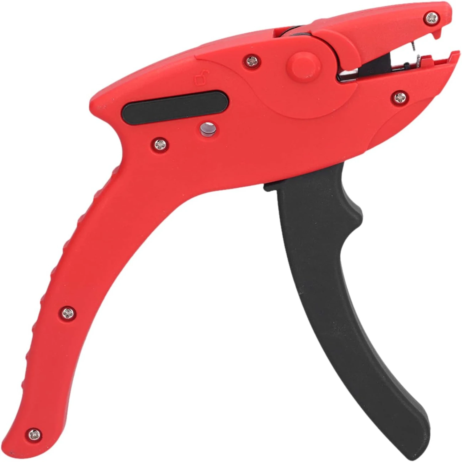 Compact and handy wire stripper cutter tool with convenient automatic rebound lock for precise stripping and cutting. User-frien