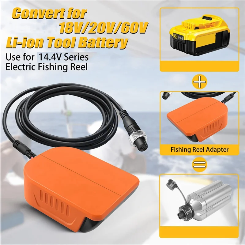 

N84R адаптер для рыболовной катушки для аккумулятора 20 В 60 В для Daiwa BM2300 для электрической рыболовной катушки серии Shimano 14,4 В