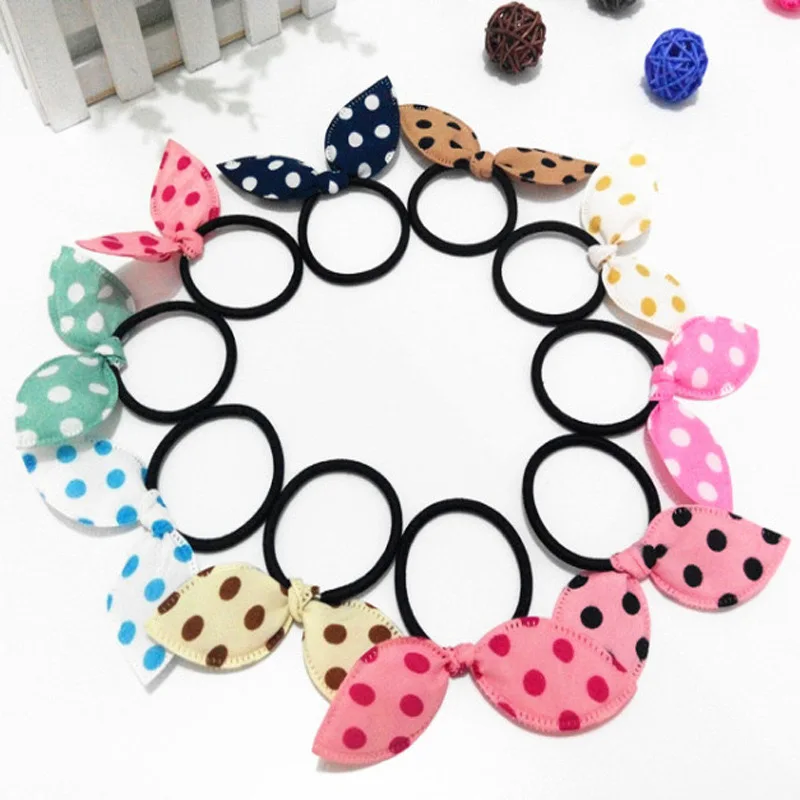 

Милые эластичные резинки с кроличьими ушками, 1 шт., плюшевые куклы, аксессуары, искусственный подарок, случайный стиль