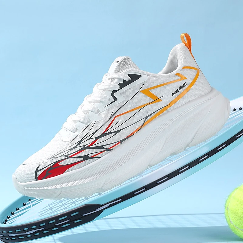 Professional Men Tennis Sneakers Breathable Tennis Training Shoes Shock-Absorbant Outdoor Sneakers Non Slip Running Gym Shoes