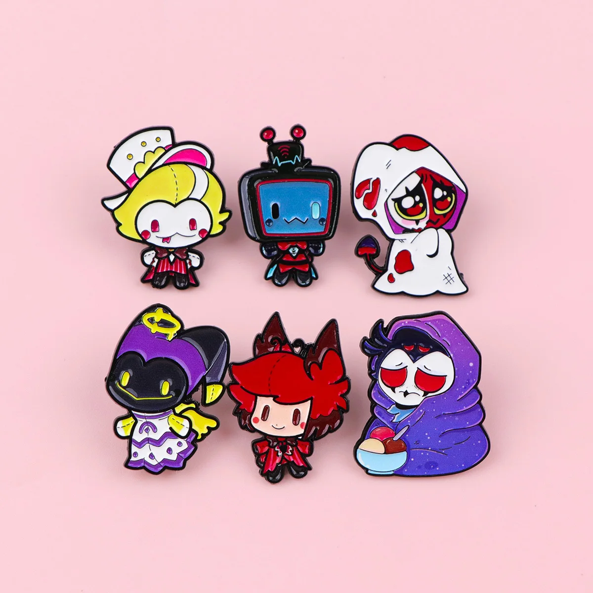 Cute Devils Enamel Pin Cartoon Figures Badges for Backpack Women Brooches Hat Lapel Pins Cosplay Accessories Kids Gifts Toys view 5