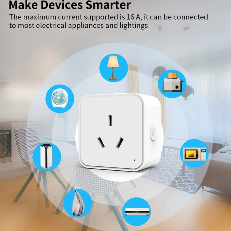 AB15-Zigbee Smart Socket Adapter Tuya Smart Life App Draadloze bediening Timing Power Monitoring Functie Aleax Outlet AU-stekker