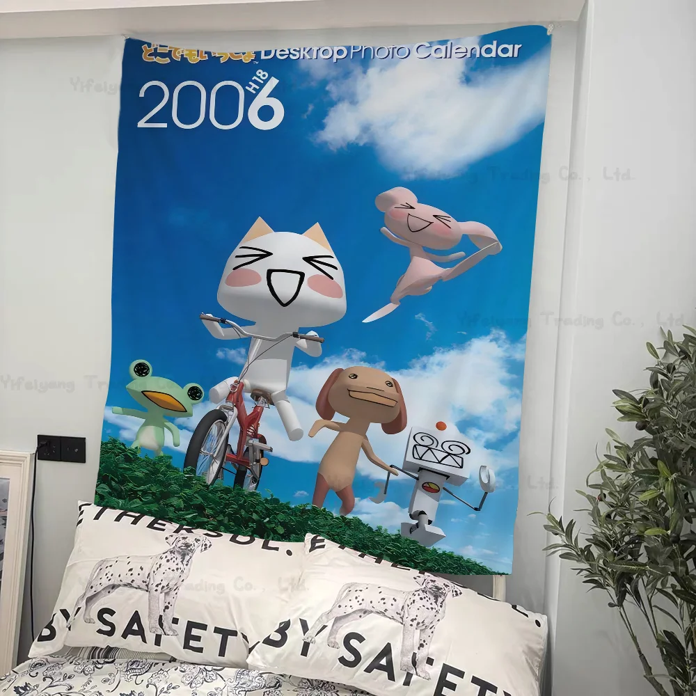 

Inoue Toro CUTE Cat Printed Large Wall Tapestry Hanging Tarot Hippie Wall Rugs Dorm Home Decor