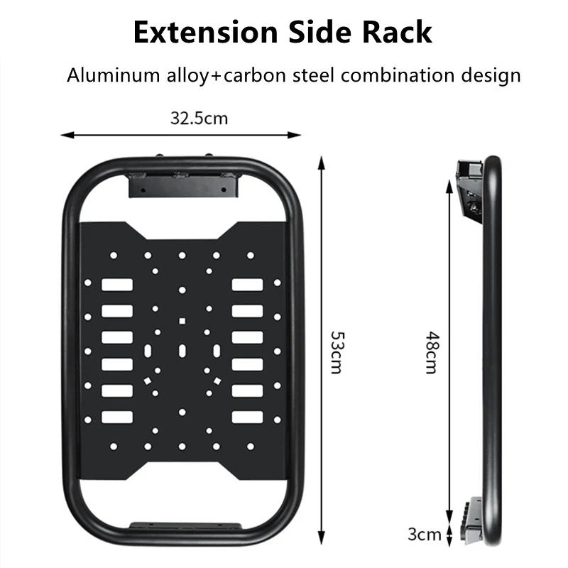 Expansion Rack Rear Side Rack For 5 Door JIMNY Window Expansion Bracket Aluminium Frame (Used for Installing Water/Oil Can)