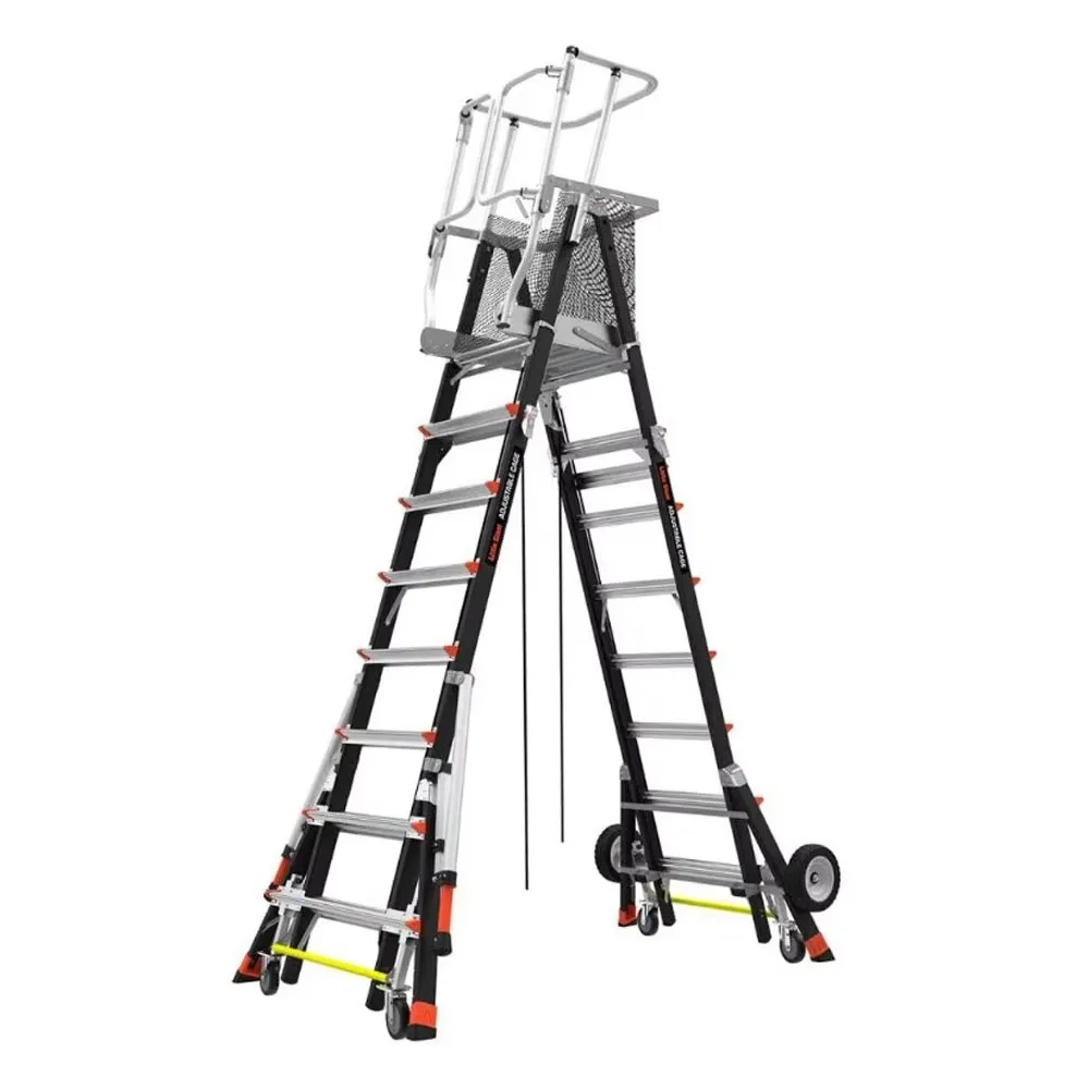 Ladder Manufacturer Safety Cage Model in Jaipur, India 8 . to 14 . all terrain wheels lift 8  of IAA FG. to 14  of IAA