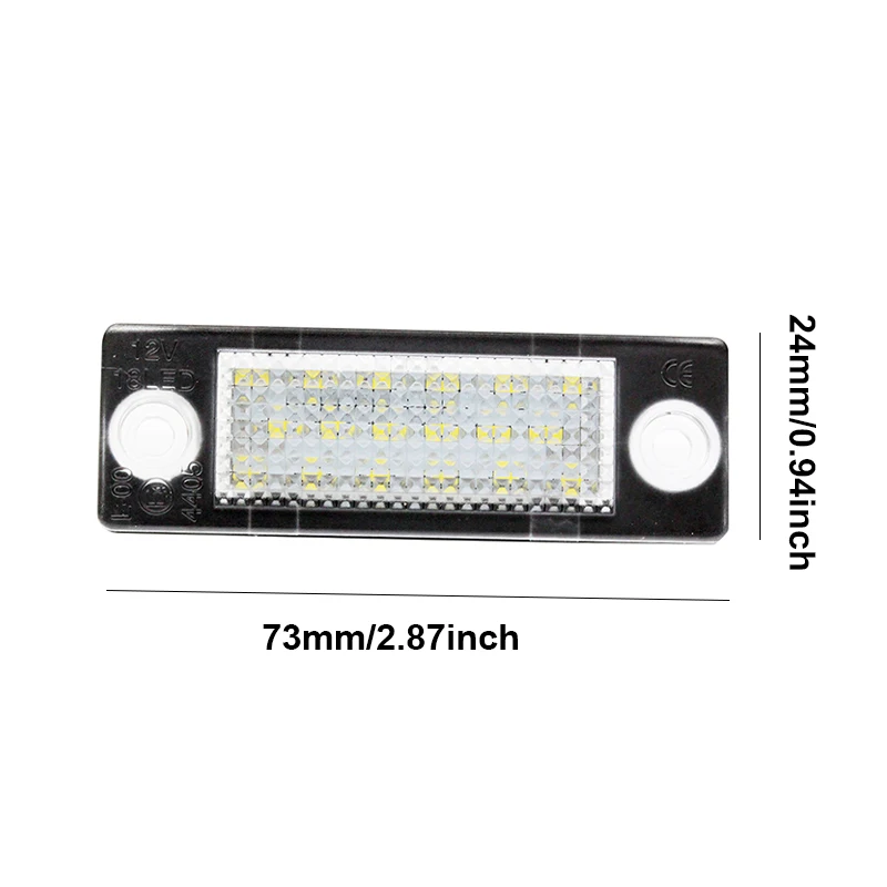 2Pcs/Set Car LED License Plate Number Light For VW Golf Plus Passat B6 Candy Jetta/Syncro Touran Transporter T5
