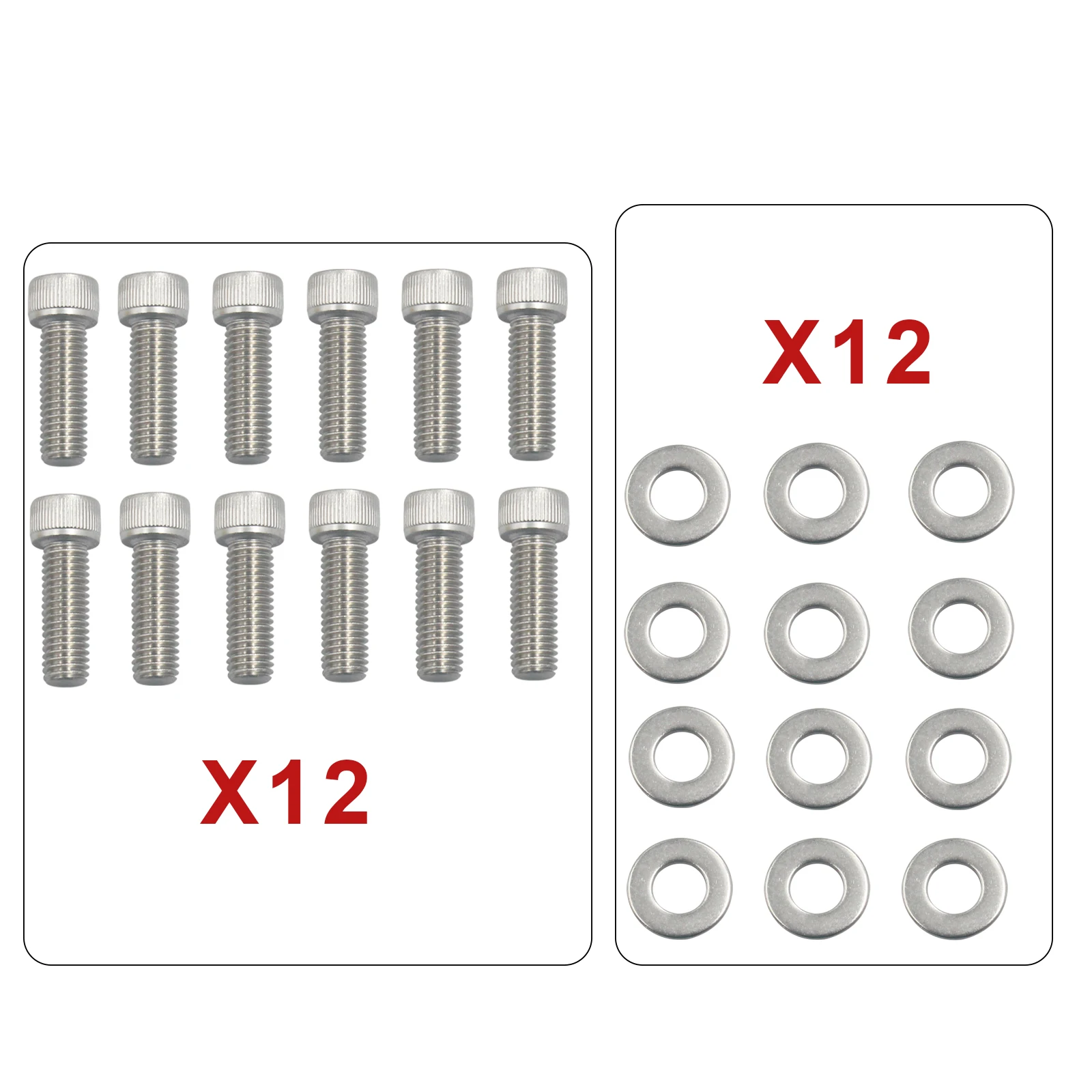 Replacement for  283 SBC HEADER BOLTS STAINLESS STEEL KIT SMALL BLOCK Replacement for  283 327 350 383 400 TPI