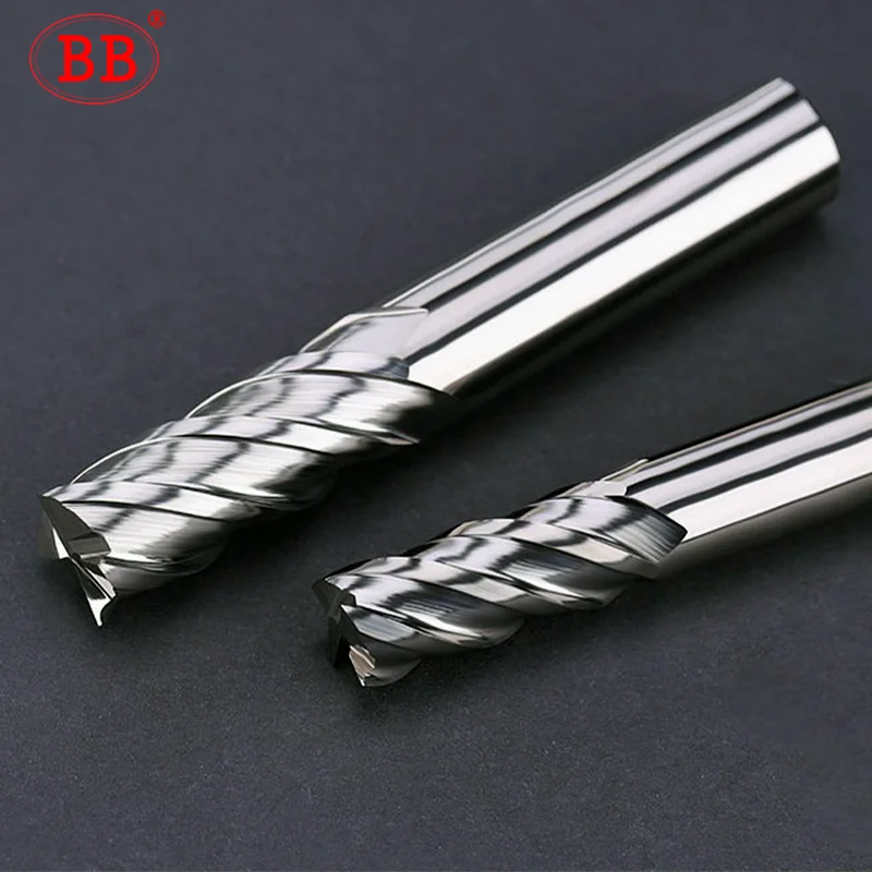 BB Cermet Flat End Mill Ball Nose Corner Radius Die Steel ghisa taglio lavorazione CNC strumento ceramico in metallo 6mm 8mm 10mm