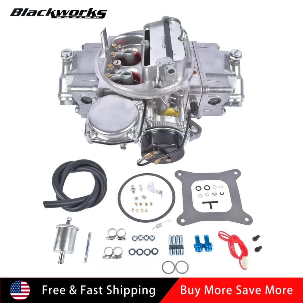 0-80458SA 600 CFM Classic Carburetor 4-Barrel Square Bore Electric Choke Sliver For Plymouth Chevrolet Dodge Ford