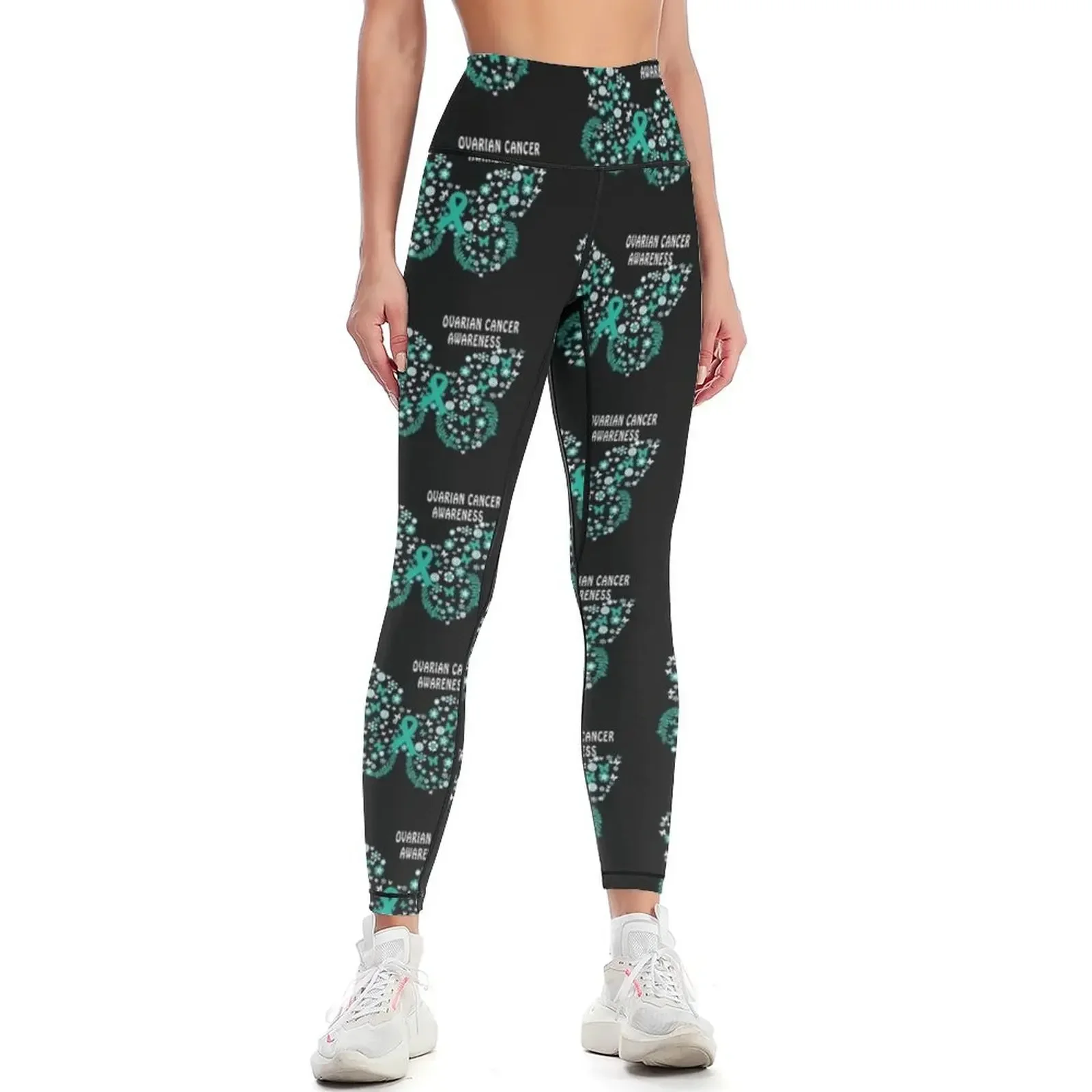 

ovarian cancer awareness Leggings gym's clothing Women's pants Women's trousers sports shirts gym Womens Leggings