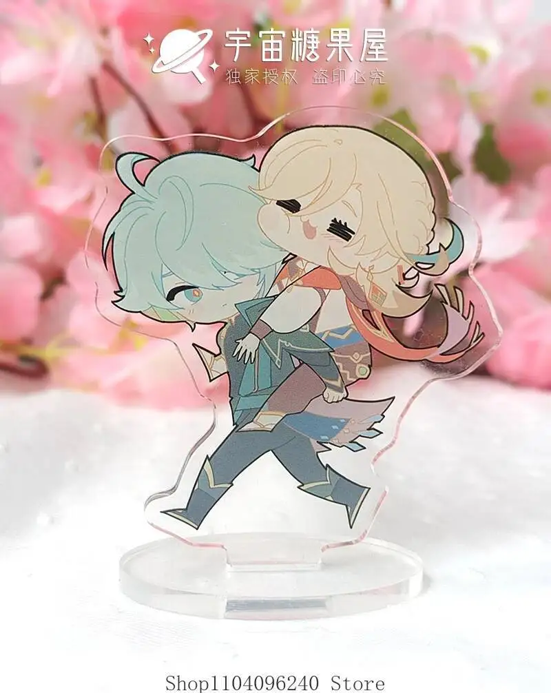 

Anime GAME Genshin Impact Alhaitham Kaveh Anime Figure Acrylic Stand Model Plate Desk Decor Standing Sign Desktop Fans