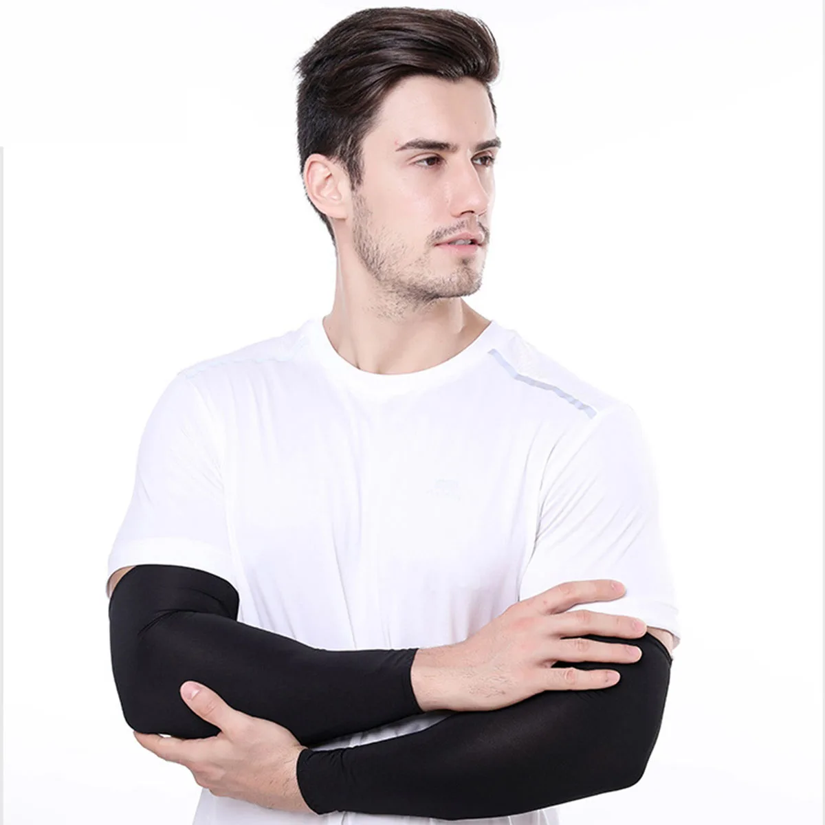 Masculino verão sombrinha mangas, esportes ao ar livre, ciclismo, corrida, mesmo gelo, novo