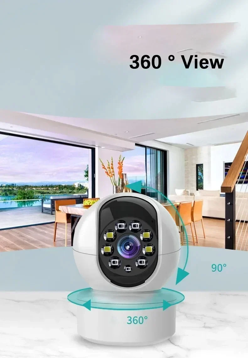 كاميرا Xiaomi 4K WiFi للمنزل، شاشة مزدوجة لمراقبة الأطفال، كشف الإنسان بالذكاء الاصطناعي، رؤية ليلية، مراقبة صوتية ثنائية الاتجاه