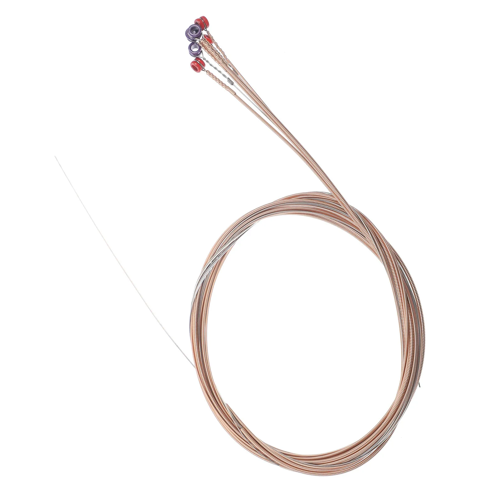 6Pcs Acoustic Guitar Strings Folk Guitar String Replacement Pack Strong Resonant Coated Strings for Better Sound Quality
