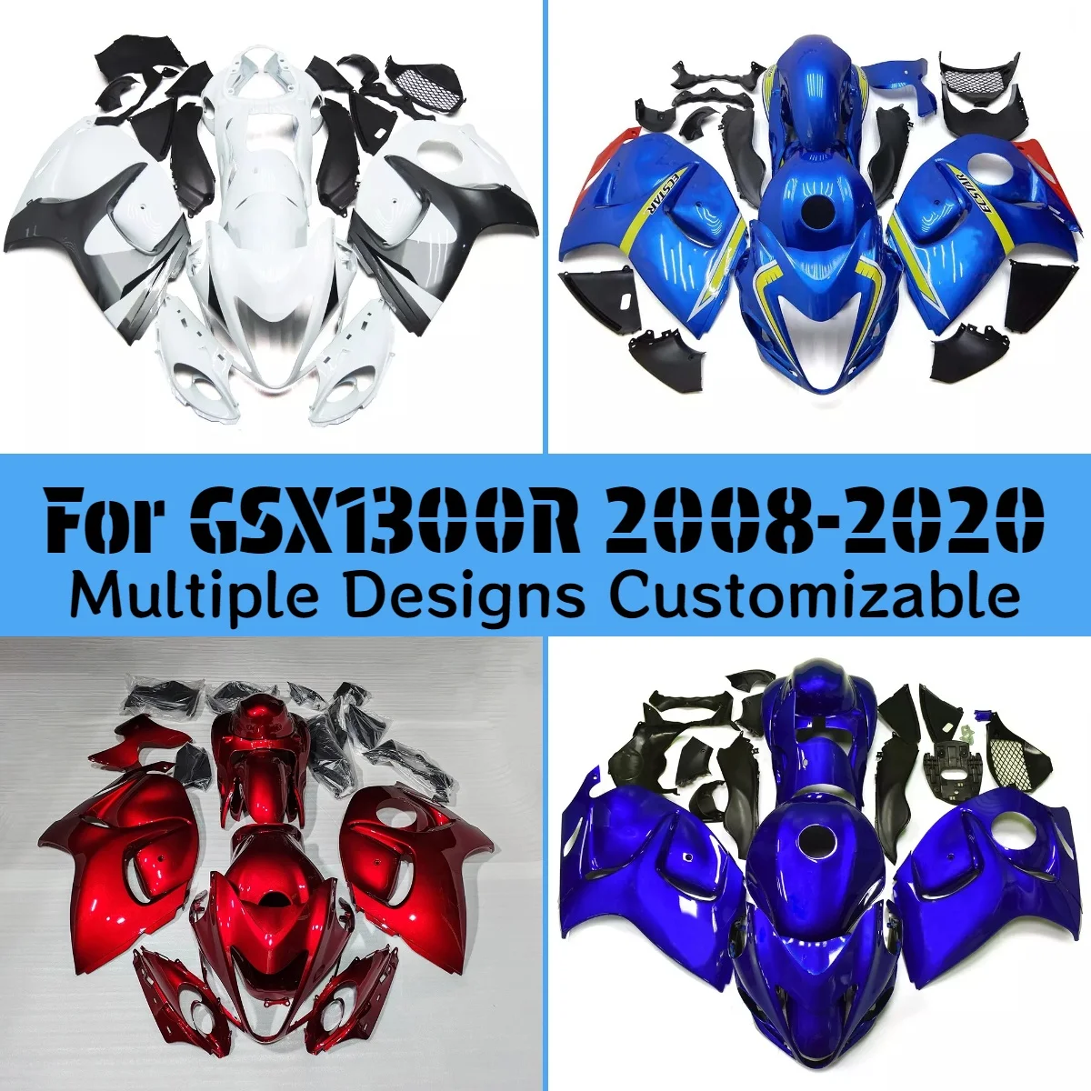 

Hot Style Fairings GSX1300R 2008-2020 ABS Injection Motorcycle Accessory Complete Fairing Bodywork Kit GSX 1300R 08-20