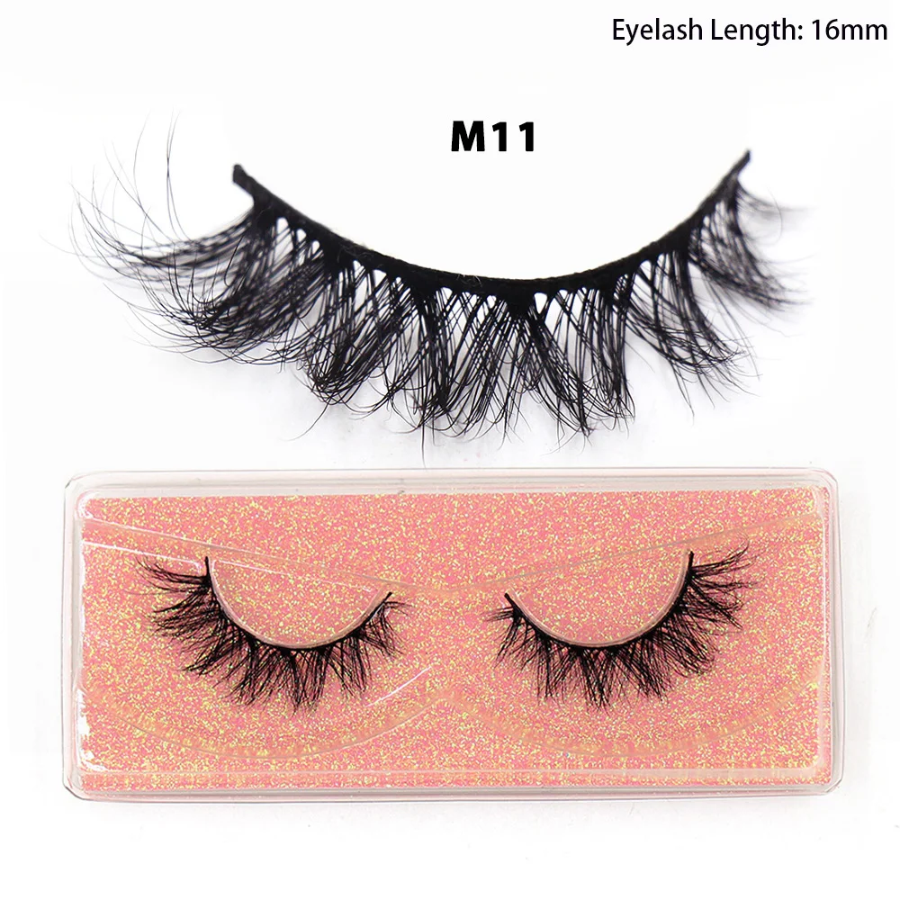 LEHUAMAO Maquiagem Korte Natuurlijke Nertsen Wimpers Pluizige Piekerige Wimpers Volume 12mm-15mm Valse Wimpers Wimper Extensio make-up