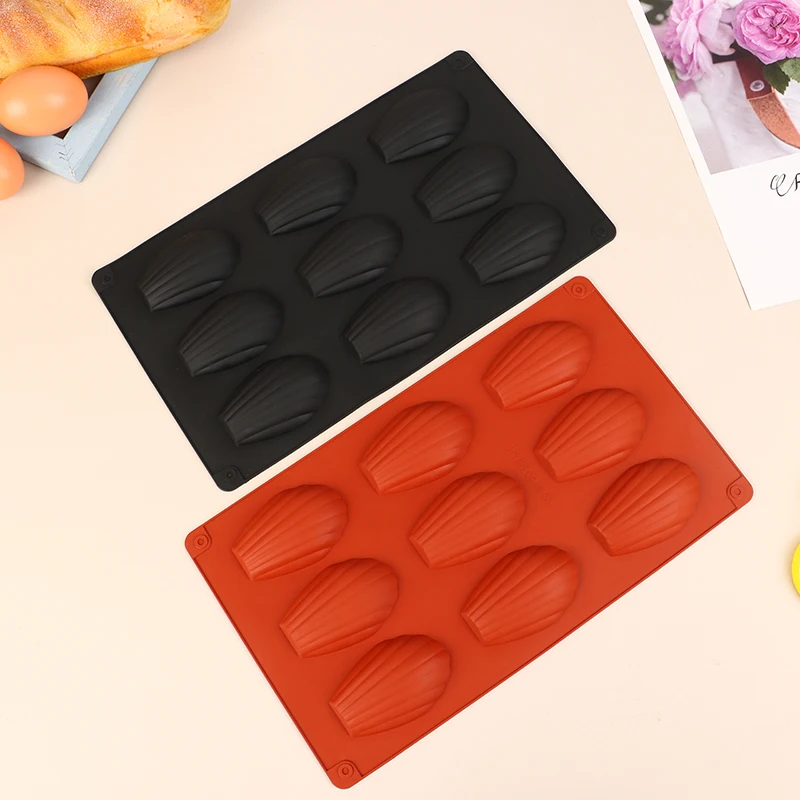 1Pc 9 Cavities Silicone Madeline Cookies Pan Madeline Mold Nonstick Baking Pan For Make Madeleine Cookies Kitchen Baking Mold