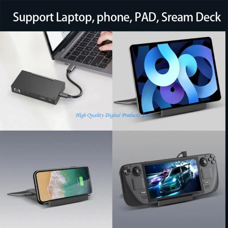 U2Je 6 in 1ドッキングステーションPD100W Steam Deck Support NVME+NGFF ProtocolsM.2ソリッドステートハードディスクSSDドックベース