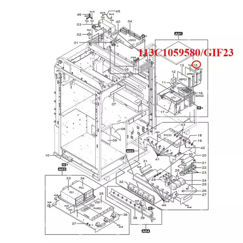 113C1059580A 113C1059580 for Fuji Frontier 550/570/570R LP5500/LP5700/LP5700R GIF23 PCB ass'y minilab