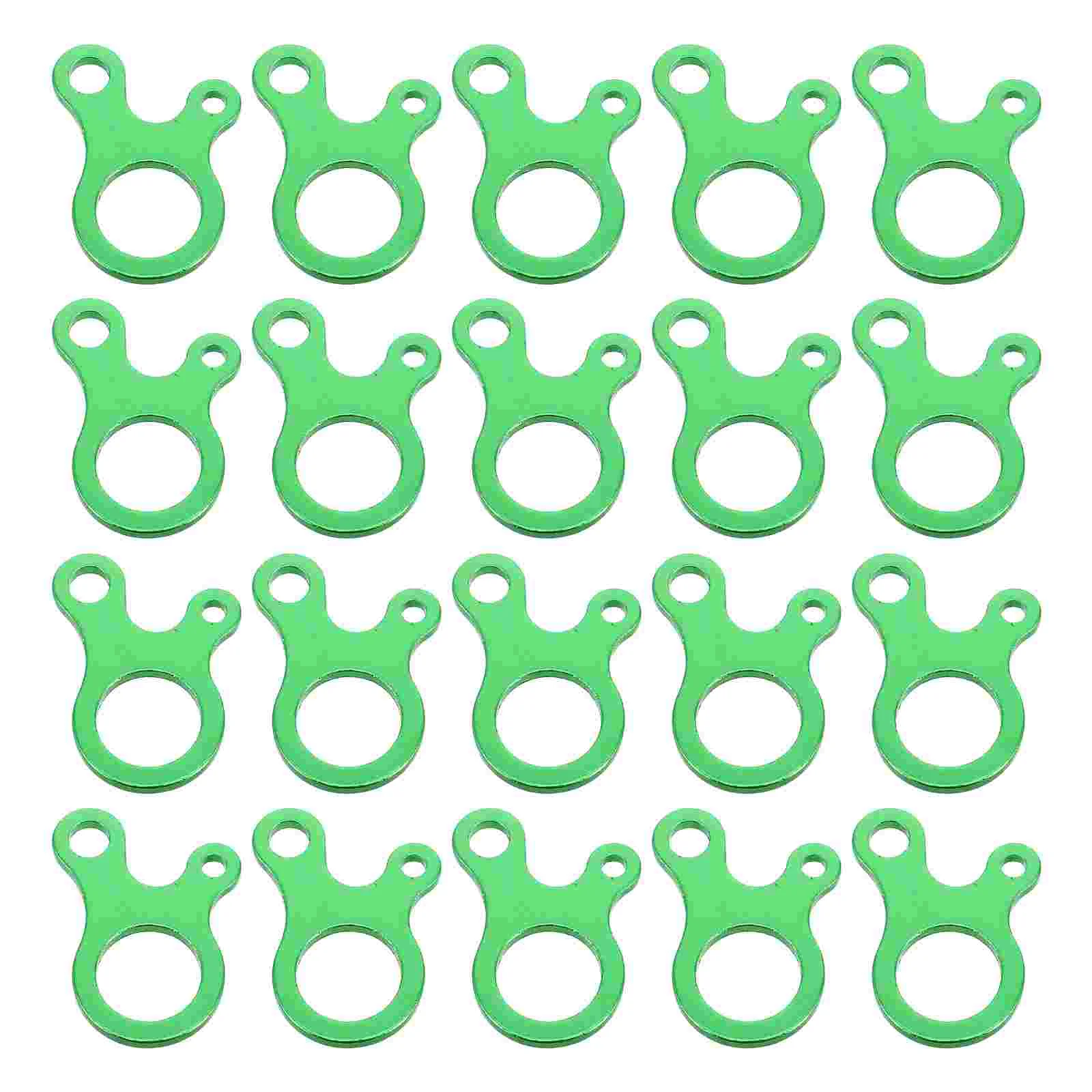 

20 Pcs Tent Accessories Camping Rope Fixers Buckle Wind Tensioners Green Cord Practical Adjuster