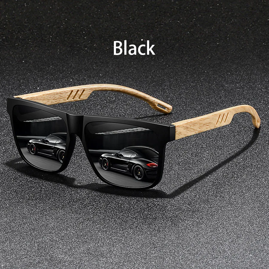 Modische Vintage Unisex Quadratische Sonnenbrille für Männer und Frauen Angeln Fahren Luxus Marken Designer Sonnenbrillen – Detail 3
