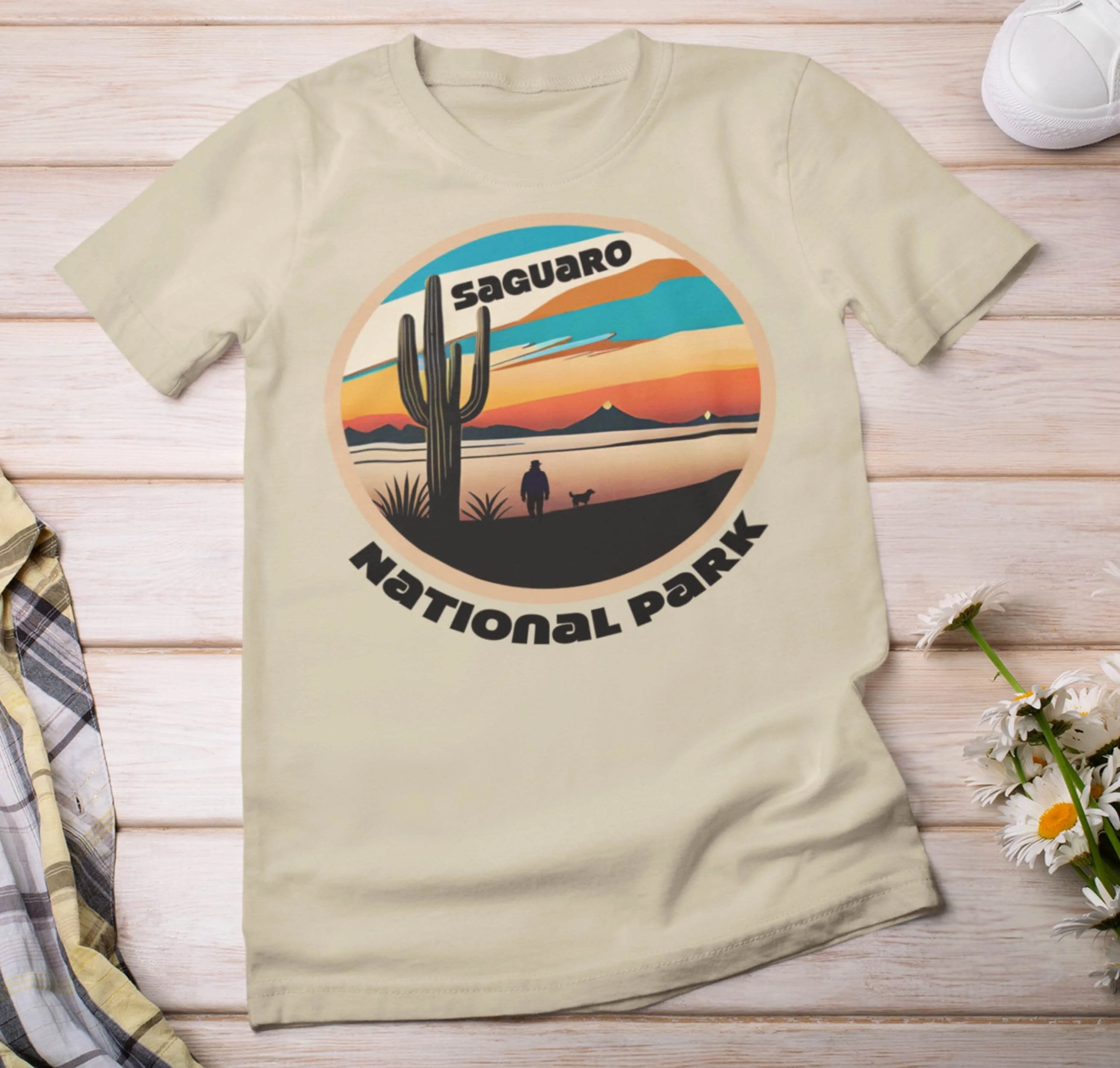 Saguaro Park T Shirt National Camping Souvenir Hiking