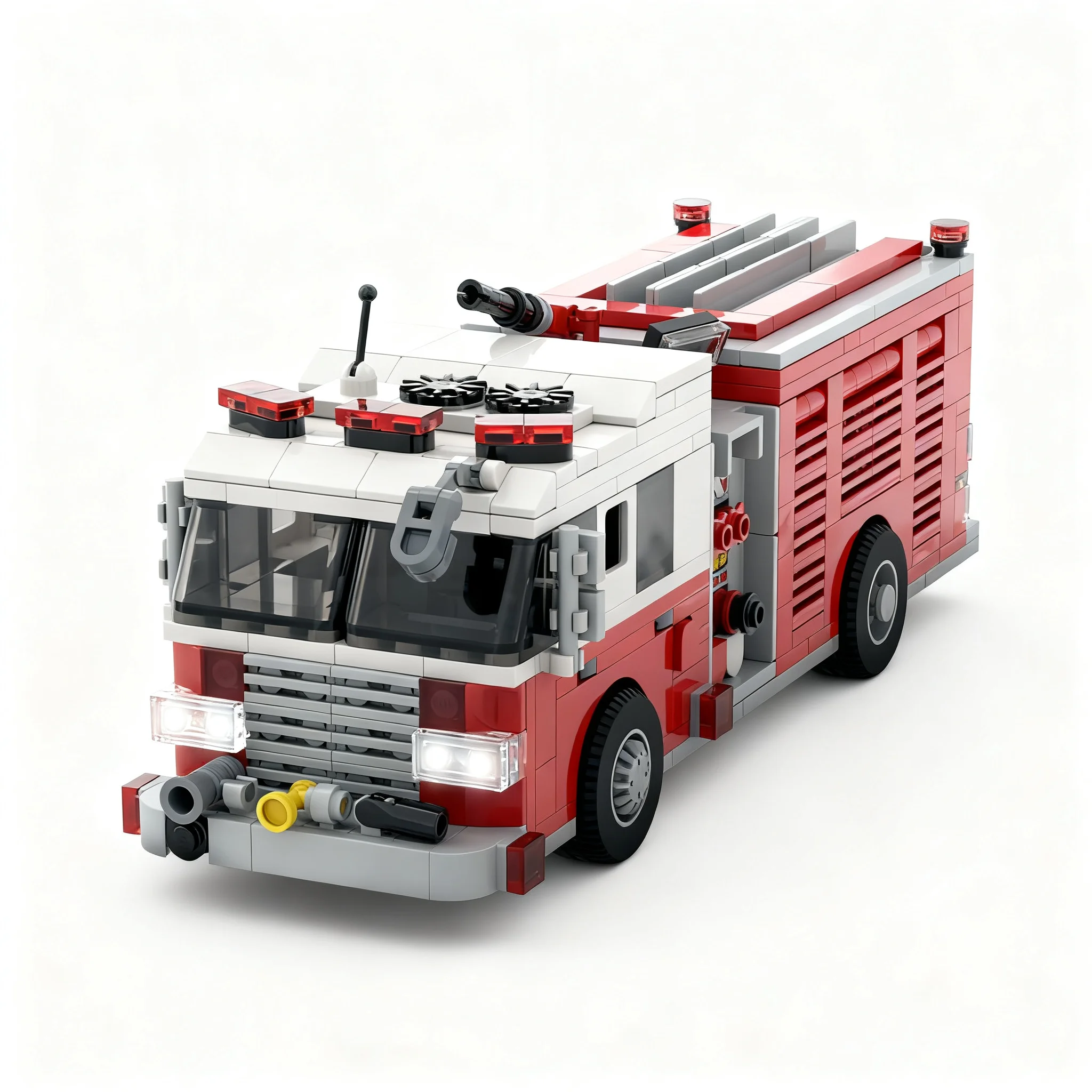 658pcs MOC Fire Engine City City Fire Model Building Blocks Christmas Gift Toys Creative DIY Assemble Education Display Brick