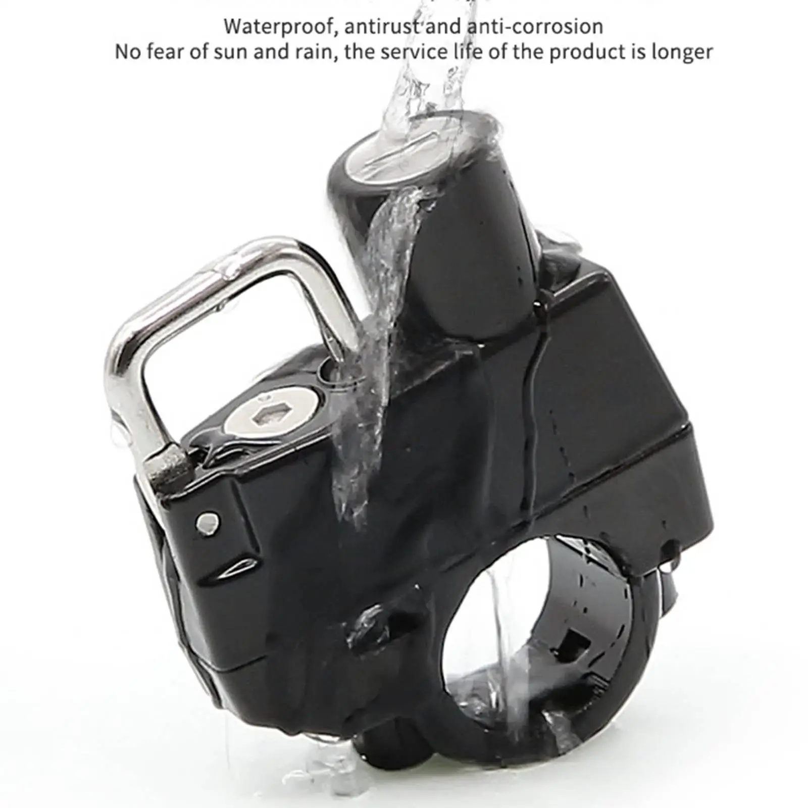Keyed Helmet Lock Waterproof Aluminum Alloy Anti Theft Handlebar Security for Motorbike Scooter Street Bike 22mm 25mm