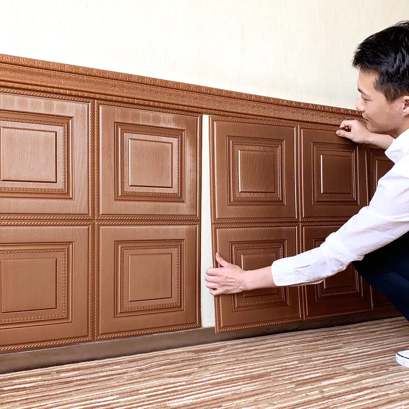 3d three-dimensional wall stickers wall surround decoration self-adhesive wallpaperутолщённый самоклеящийся клейкий наклейка