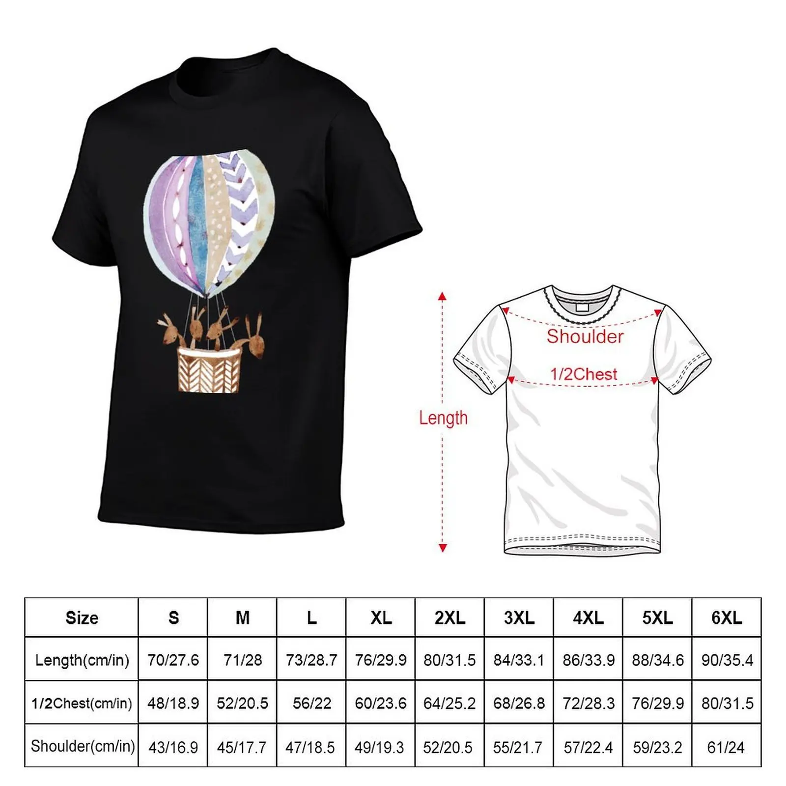 hot adventure in balloon air Bunny's T-Shirt Stain Resistant Casual Tee