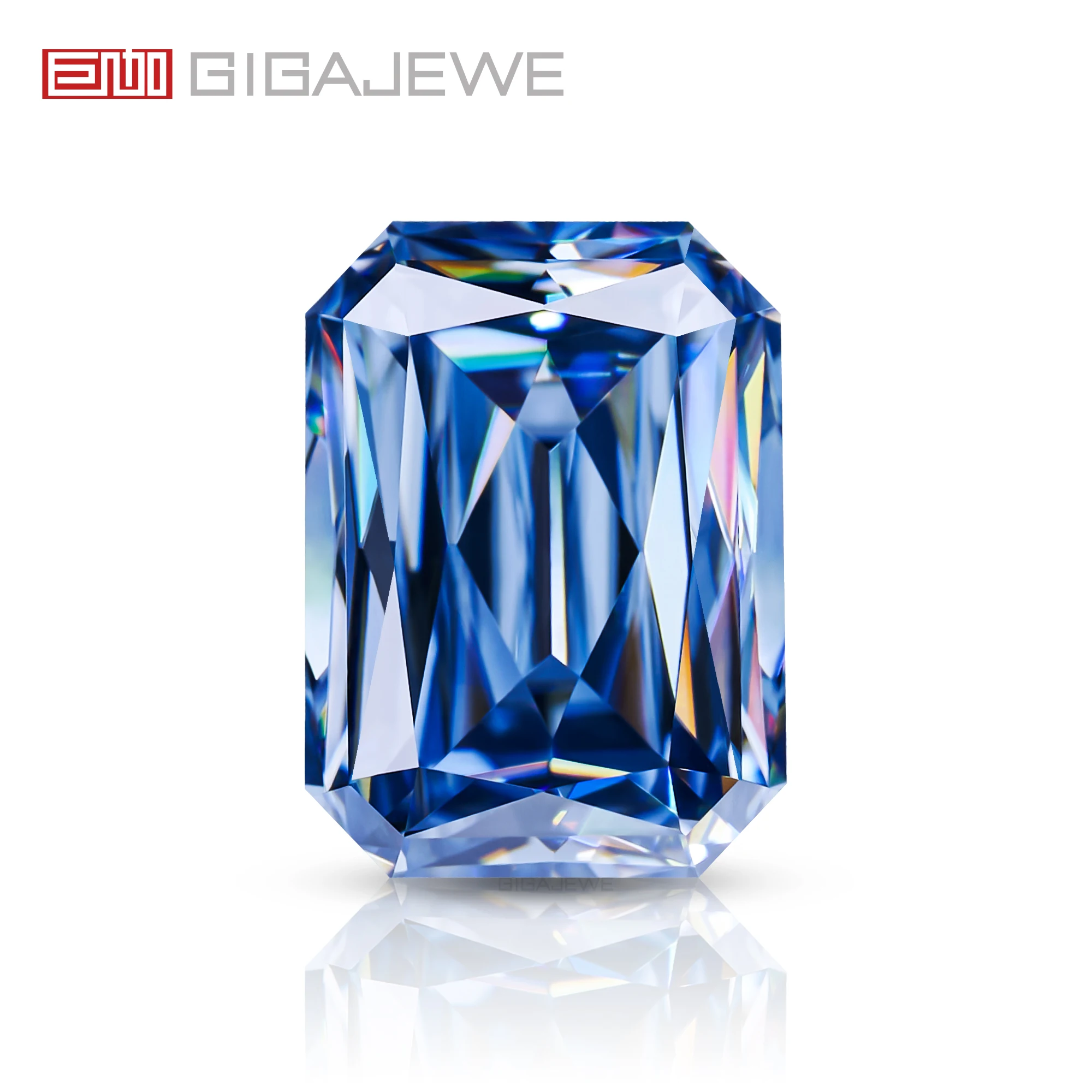 

GIGAJEWE Natural Blue Color Criss Cut Moissanite VVS1 Loose Gemstone By Excellent Cut Jewelry Accessries For Jewelry Making