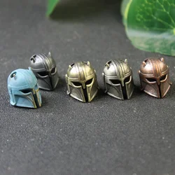 Mandalorian Helmet Bounty Hunter Battle Armor Warrior Brass Knife Bead Lanyard Pendant DIY EDC Outdoor Tool Paracord Accessories