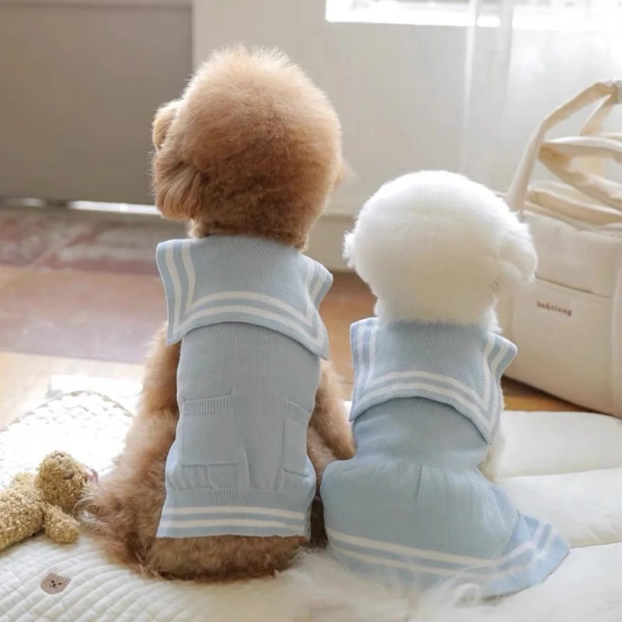 Pet Knitted Sweater Dog Autumn/Winter Dress Teddy Bears Maltese Yorkshire Small Dog Cat Dog Clothes for Small Dogs Puppy Clothes