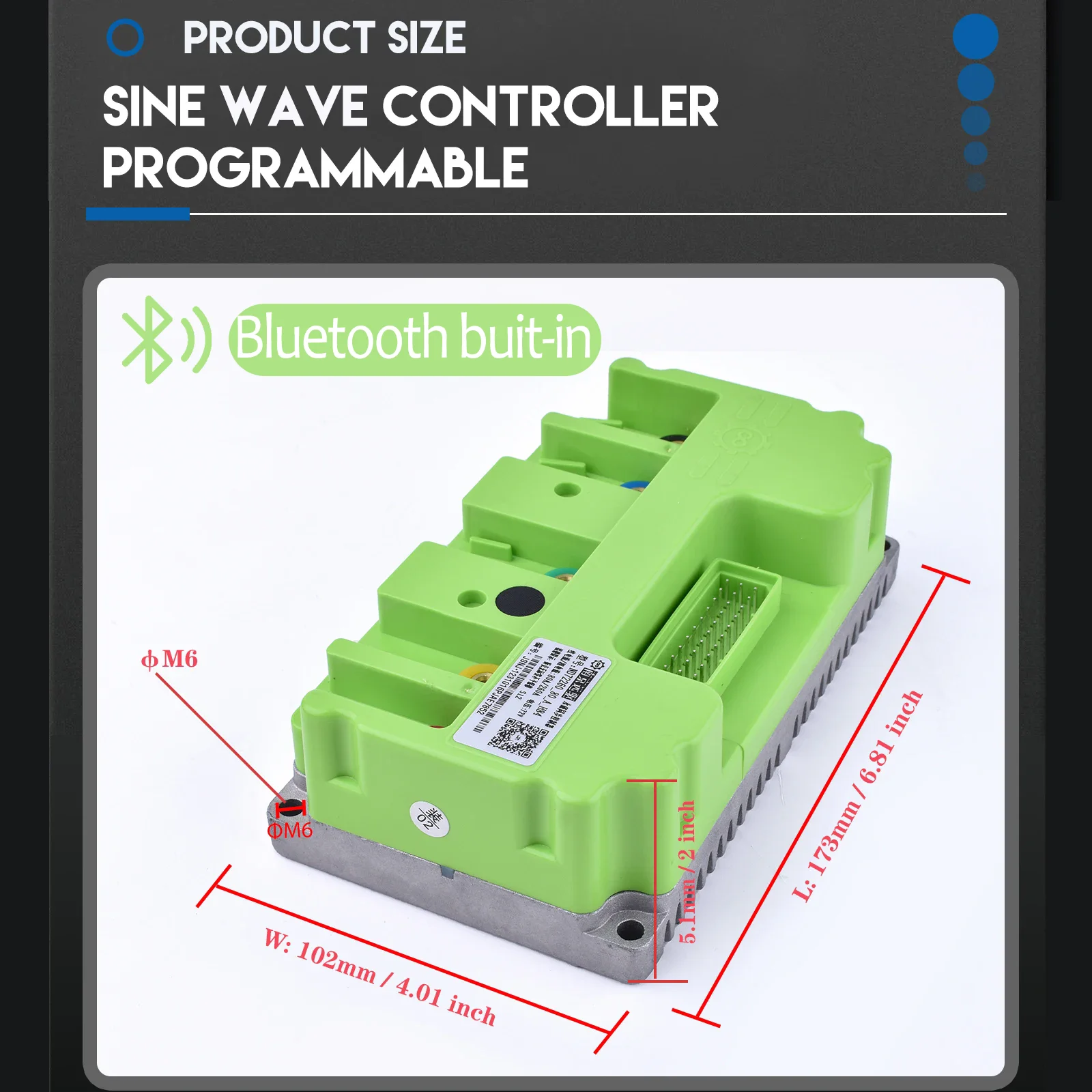 80A FarDrive Controller 48-72V 2000-3000W Sine Wave Controller Motorcycle Scooter Programming Bluetooth Built-in Upgrad