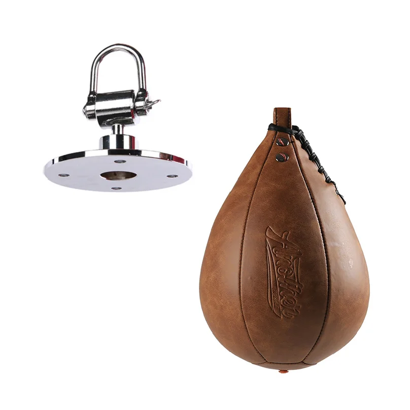 Boxing Speed Bag Kit Professional PU Leather Speed Ball Pro Swivel Stainless Steel 360° Ball Bearings Muay Thai MMA Accessories