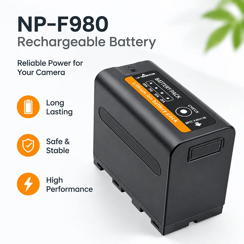 NP-F980 NP-F970 11800mAh 7.4V 87.32Wh Rechargeable Li-ion Camera Battery for Sony NP-F550 F570 F750 F770 F950 F960 F975