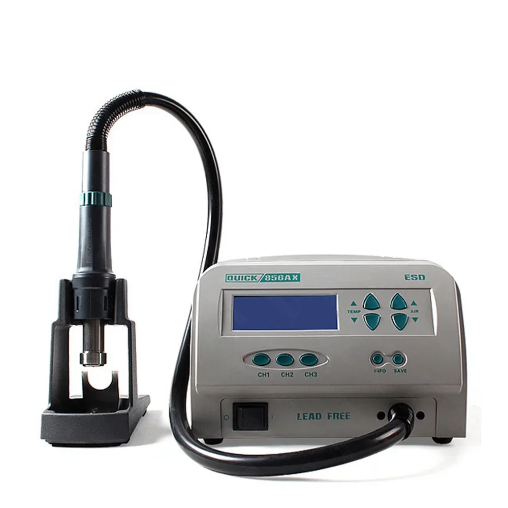 Original 1300W 220/110V QUICK 856AD Heat Gun Lead Free Hot air Soldering Station Microcomputer Temperature Rework Station