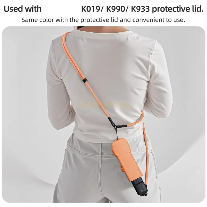 F62C حزام رقبة للكاميرا قابل للتعديل ومضاد للانزلاق مع قفل لولبي آمن #3