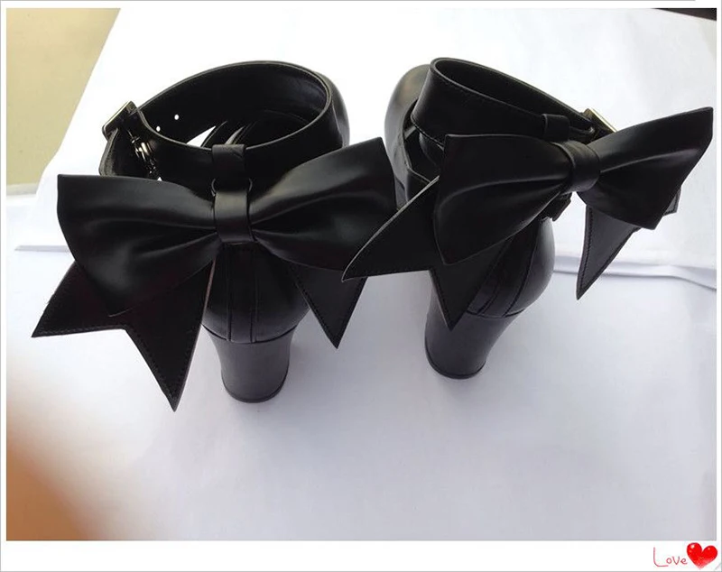 Japonia Anime magiczna dziewczyna Kaname Madoka buty Lolita kostiumy Cosplay Acc czerwone buty na wysokim obcasie Bowknot — zdjęcie 6