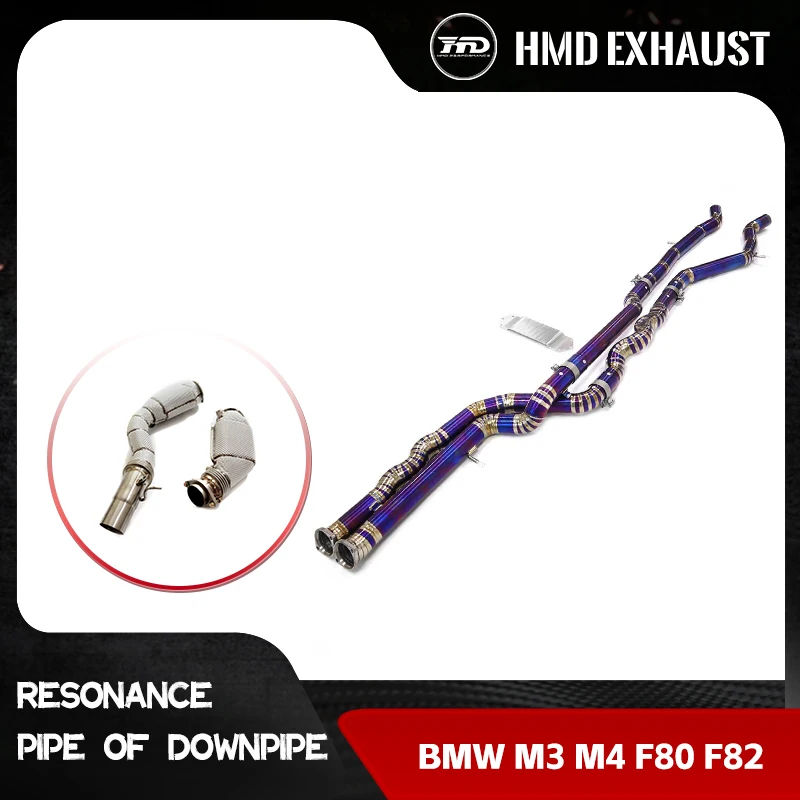 HMD Maatwerk voor BMW M3 M4 F80 F82 SS304 Katalysatie Downpipe TC4 Midden Pijp Uitlaat Lossless Installatie