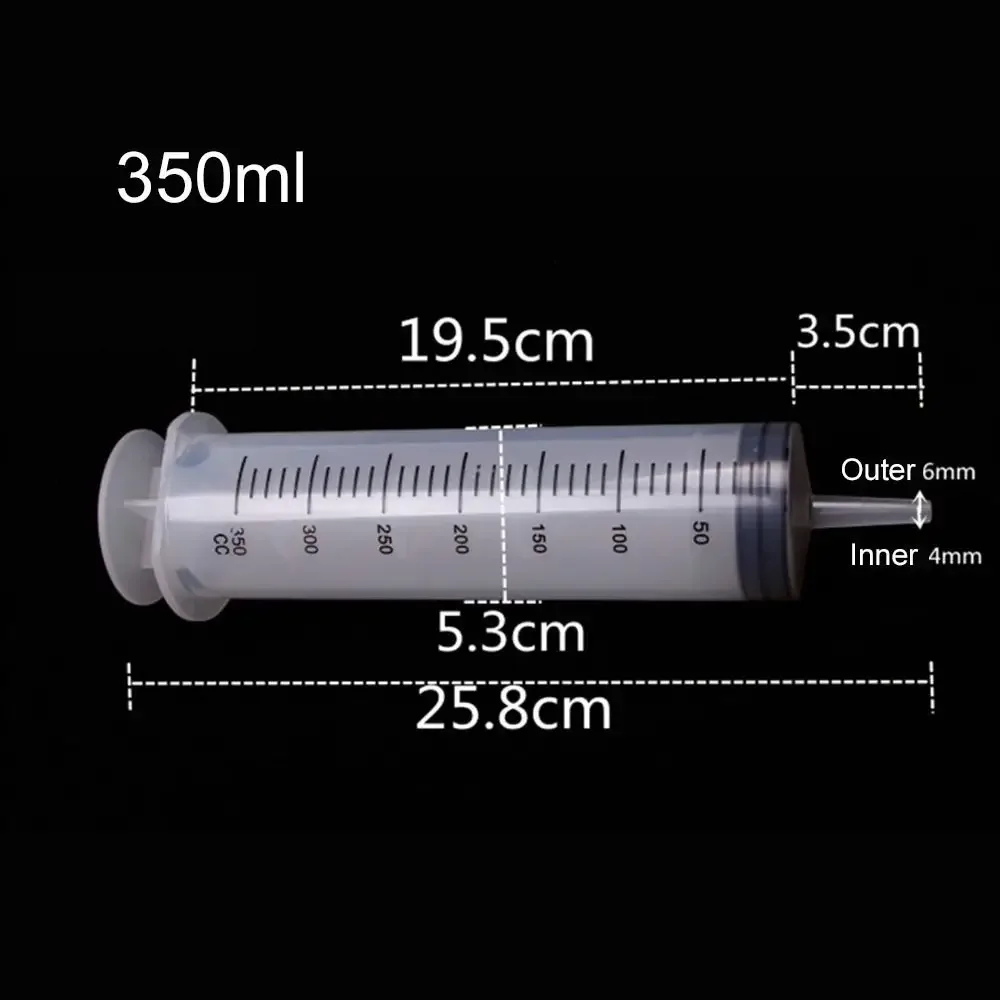 1 szt. 150ml-500ml Duża Pojemność Strzykawka Strzykawki Wielokrotnego Użytku Pompa Pomiarowa 1.3m Rurka Karmienie Tuszem Duża Strzykawka Hydroponika Odżywka