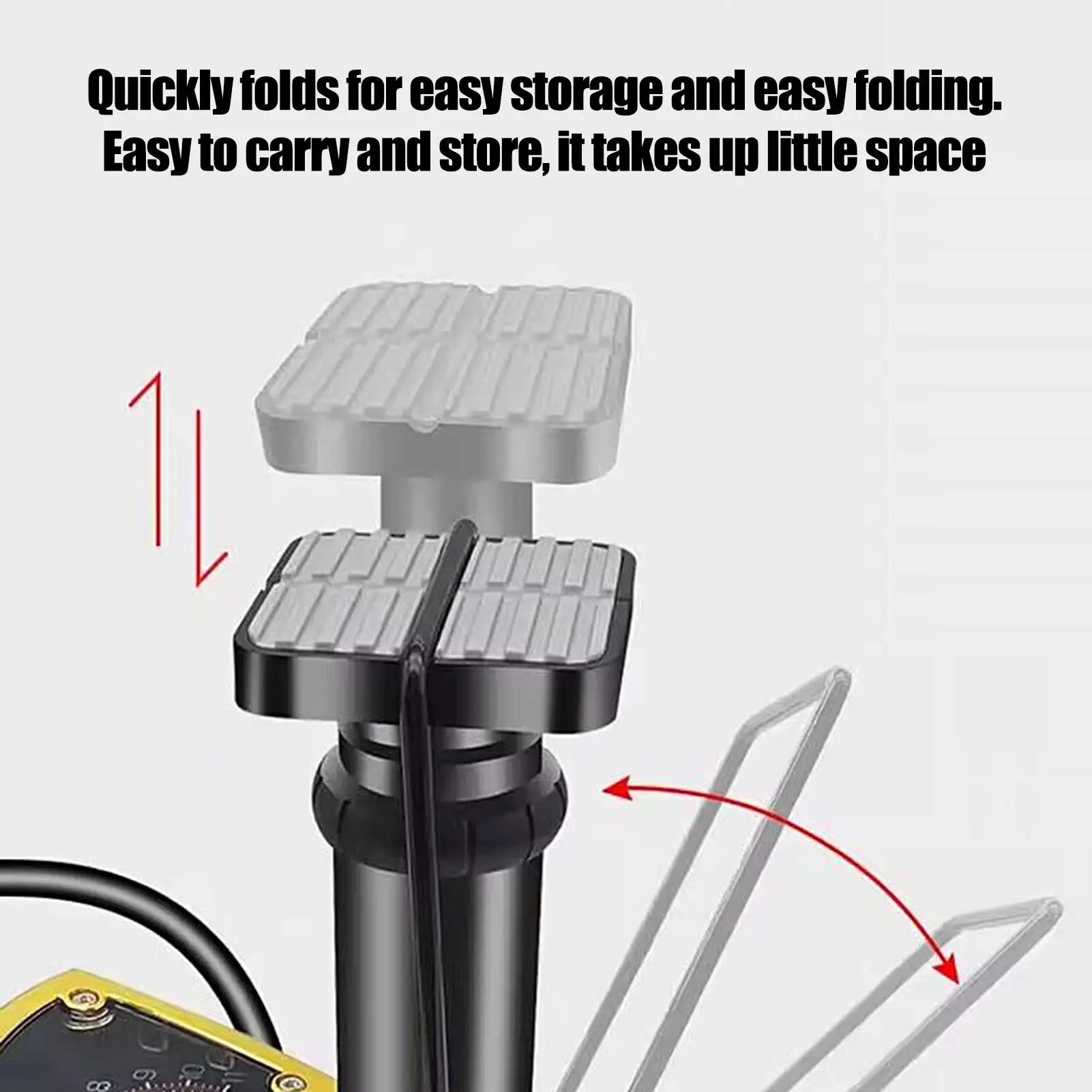 

Легкий ножной насос для шин с манометром, компактный насос для накачивания шин велосипедов, мотоциклов, электромобилей, скутеров, седанов