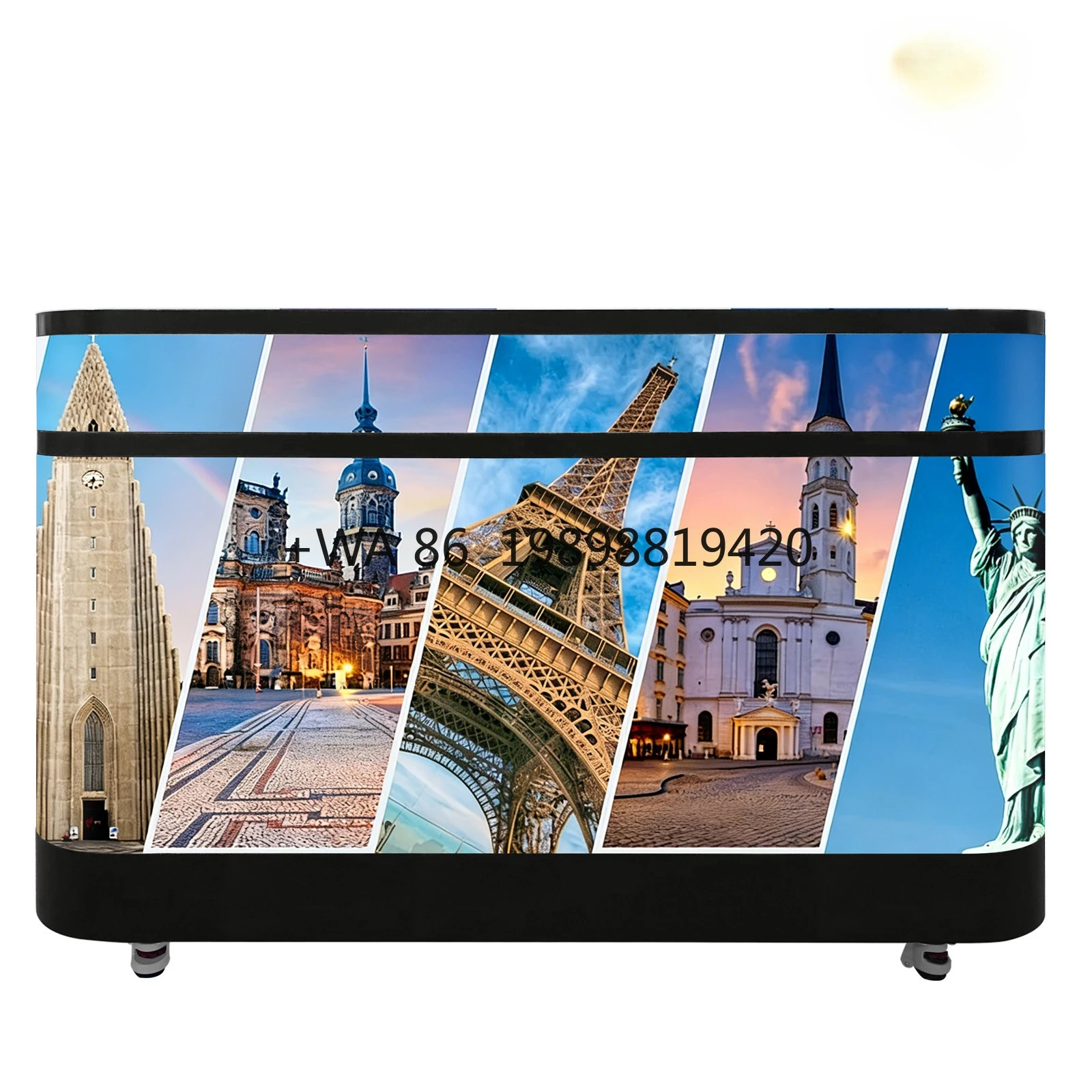 Customized P2.5 LED Display Booth Front Table with 1000cd Brightness & HDR 1000:1 for Advertising and DJ Use